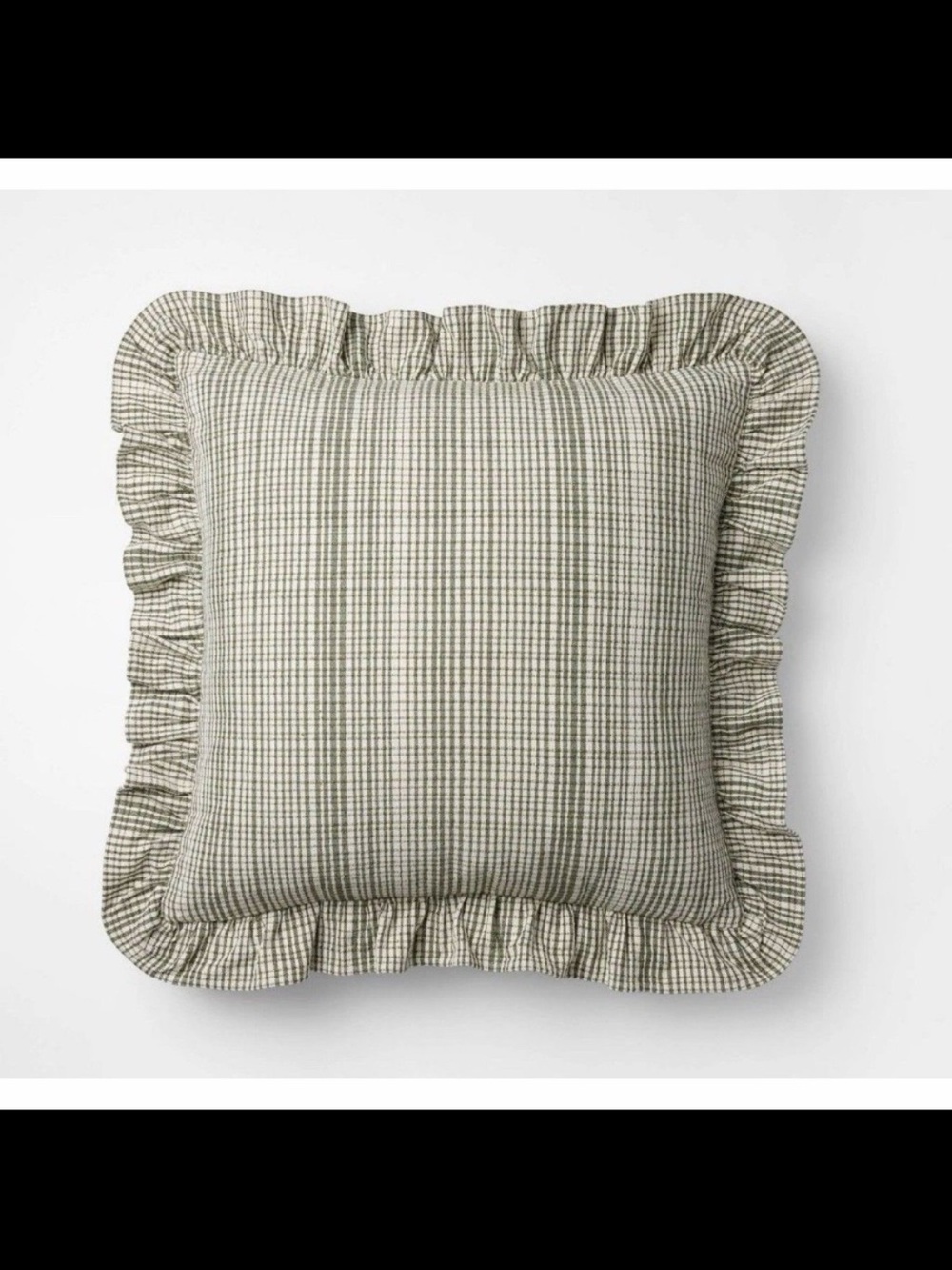 Studio McGee Throw Pillow with Green Plaid Accent
